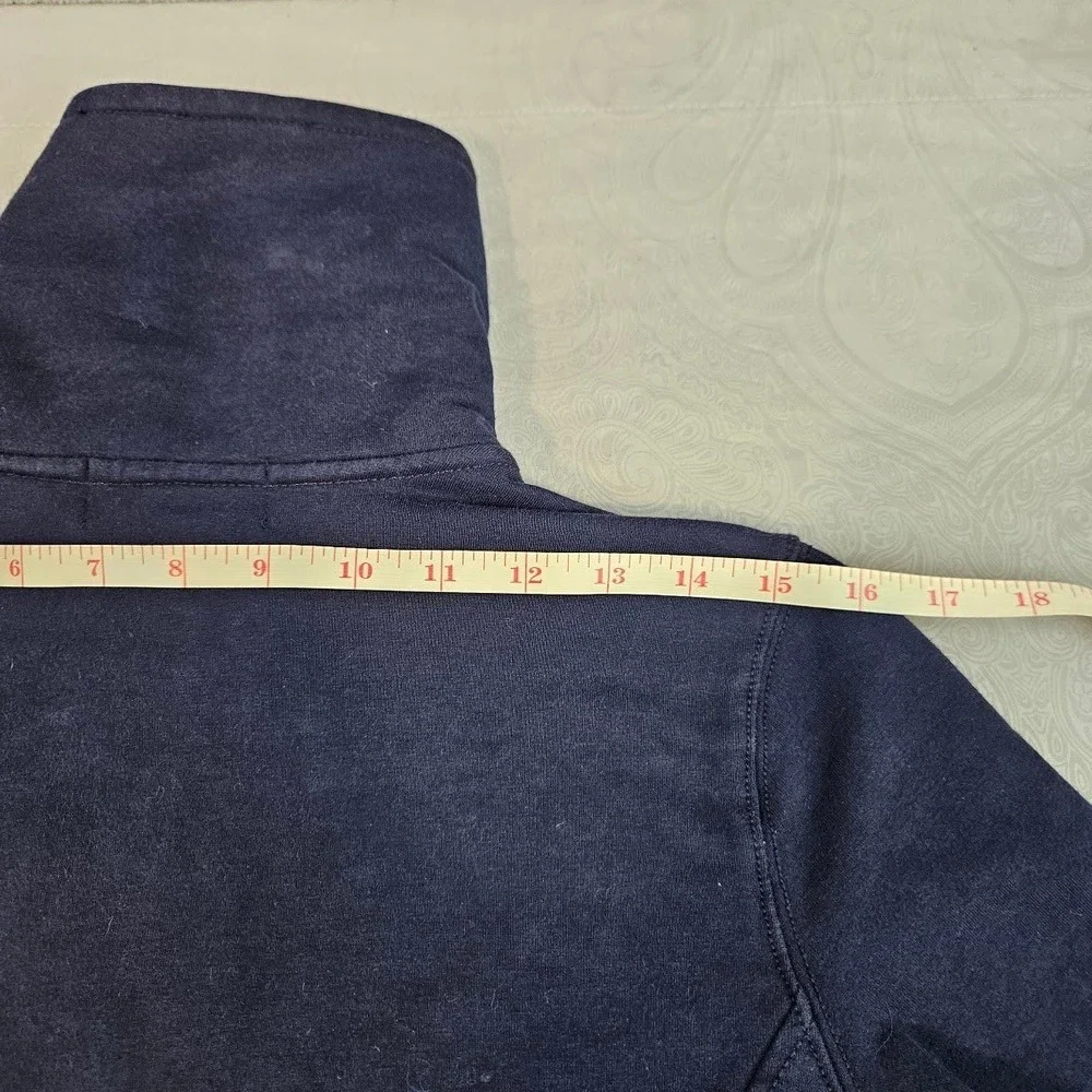 Lauren Active Ralph Lauren Navy Blue Utility Zip Up Jacket Orange Trim Small